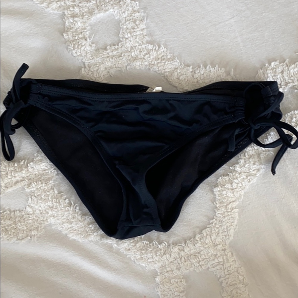 Hurley black tie bathing suit bottoms